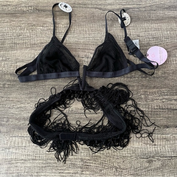 EAST N WEST BOLO BRA fringe festival size L NWT - Picture 3 of 15